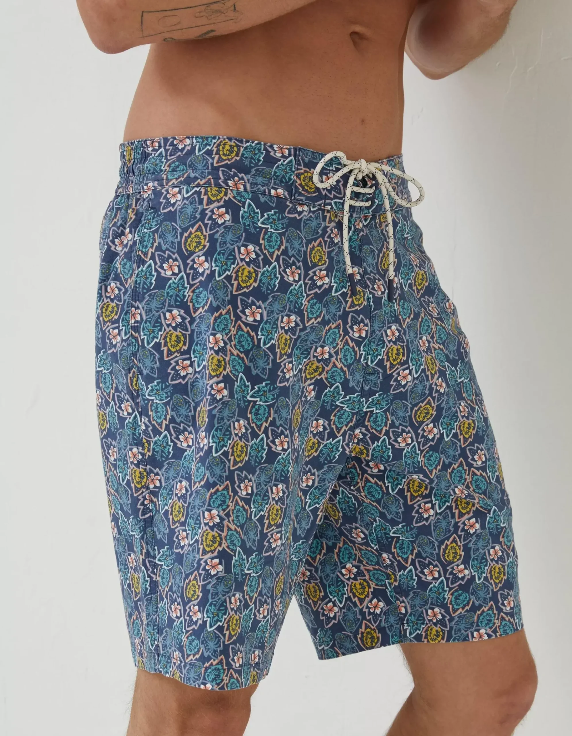 FatFace Camber Pineapple Swim Shorts Navy Sale
