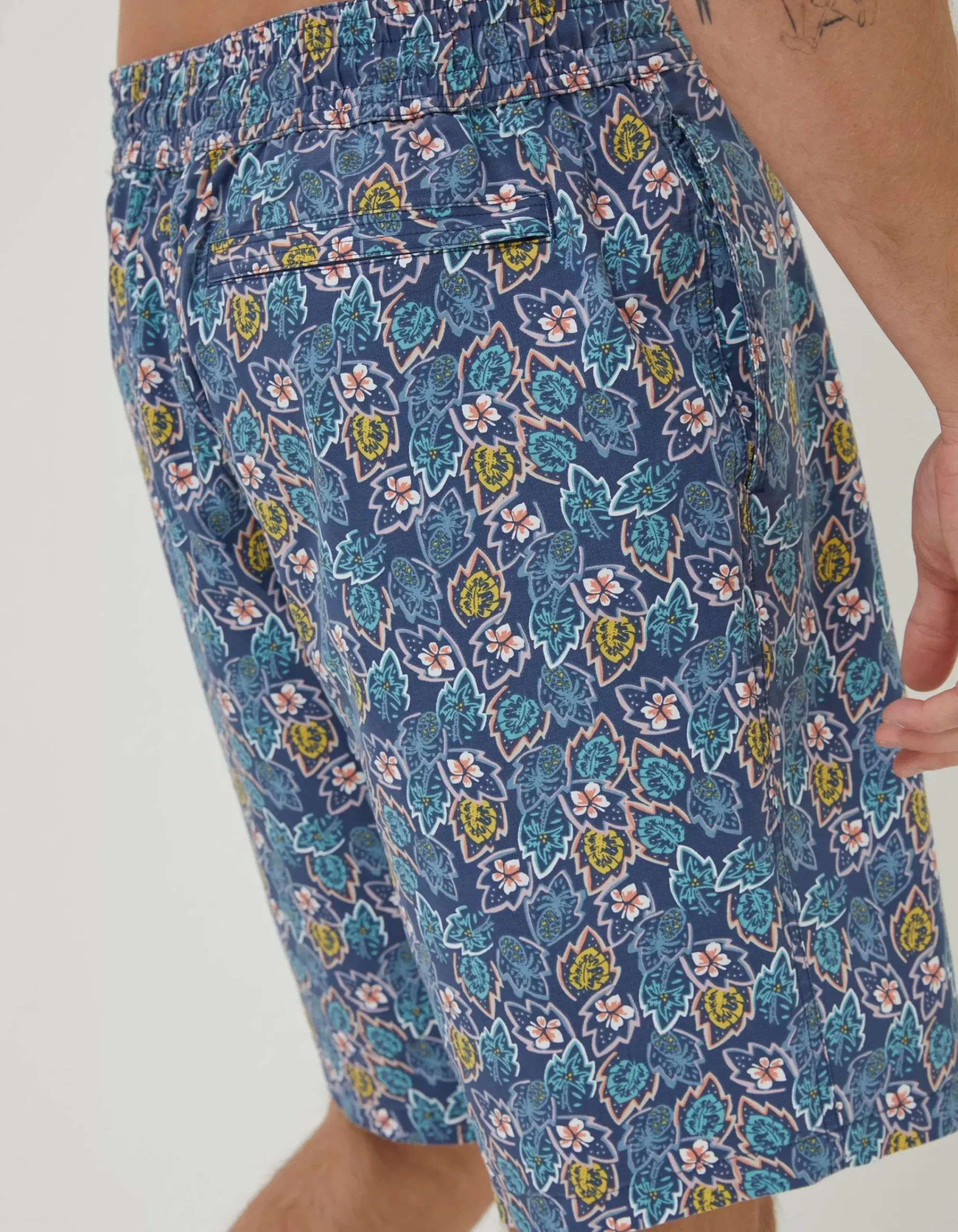 FatFace Camber Pineapple Swim Shorts Navy Sale