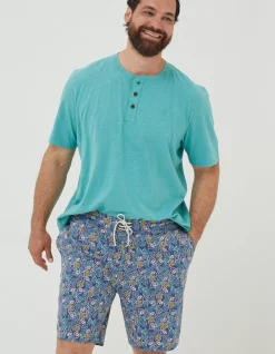 FatFace Camber Pineapple Swim Shorts Navy Sale