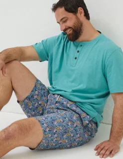 FatFace Camber Pineapple Swim Shorts Navy Sale
