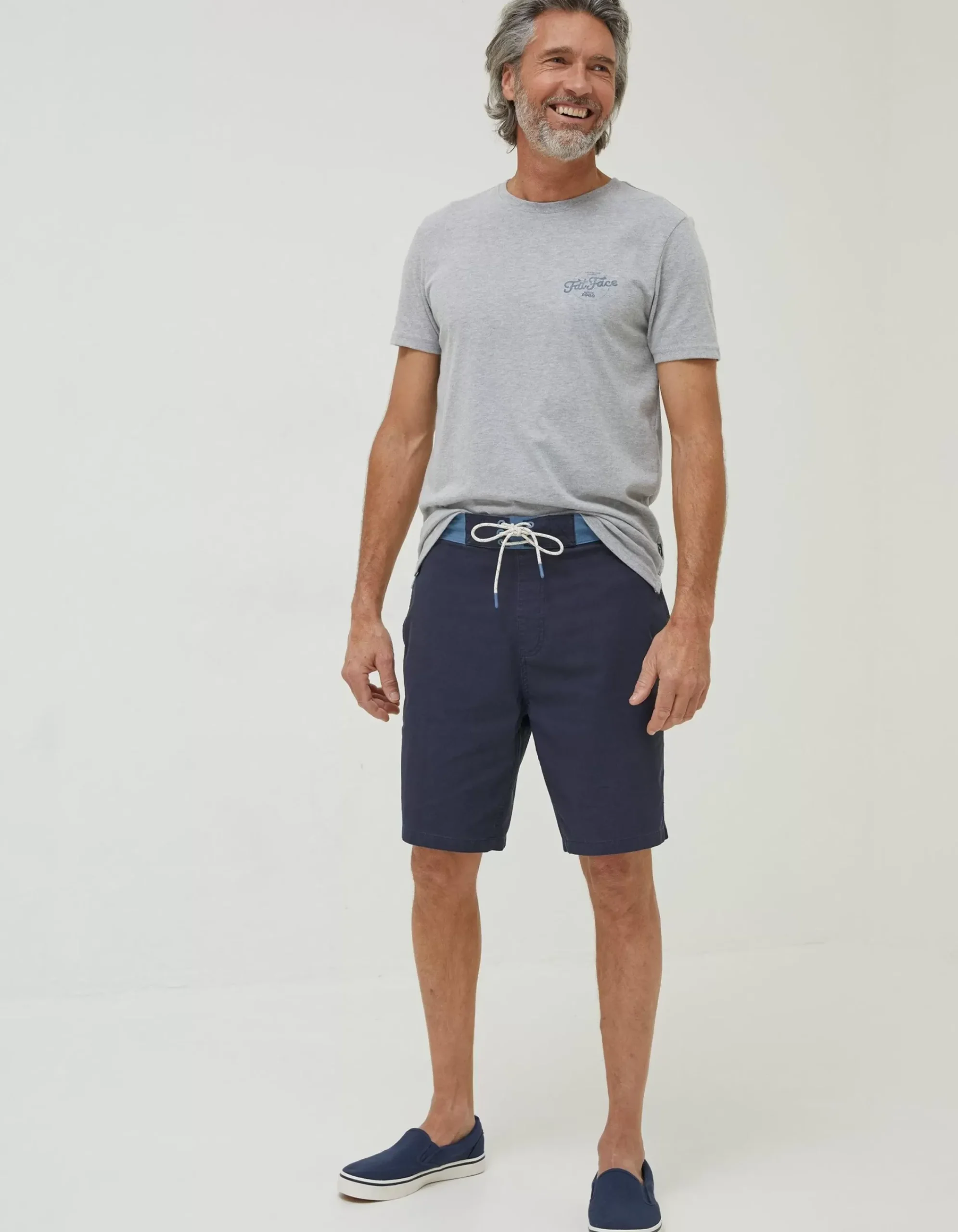 FatFace Camber Plain Swim Shorts Navy