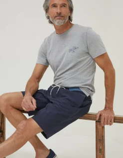 FatFace Camber Plain Swim Shorts Navy