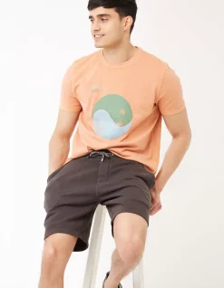 FatFace Cambourne Sweat Shorts Charcoal Outlet