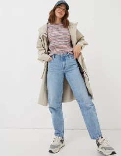FatFace Camille Stripe Jumper Multi Discount