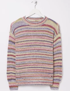 FatFace Camille Stripe Jumper Multi Discount