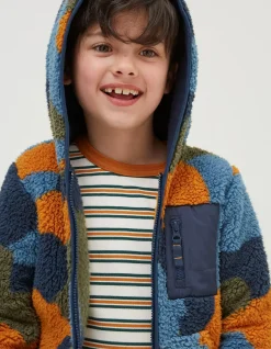 FatFace Camo Fleece Zip Up Hoodie Multi