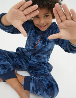 FatFace Camo Onesie Navy Discount