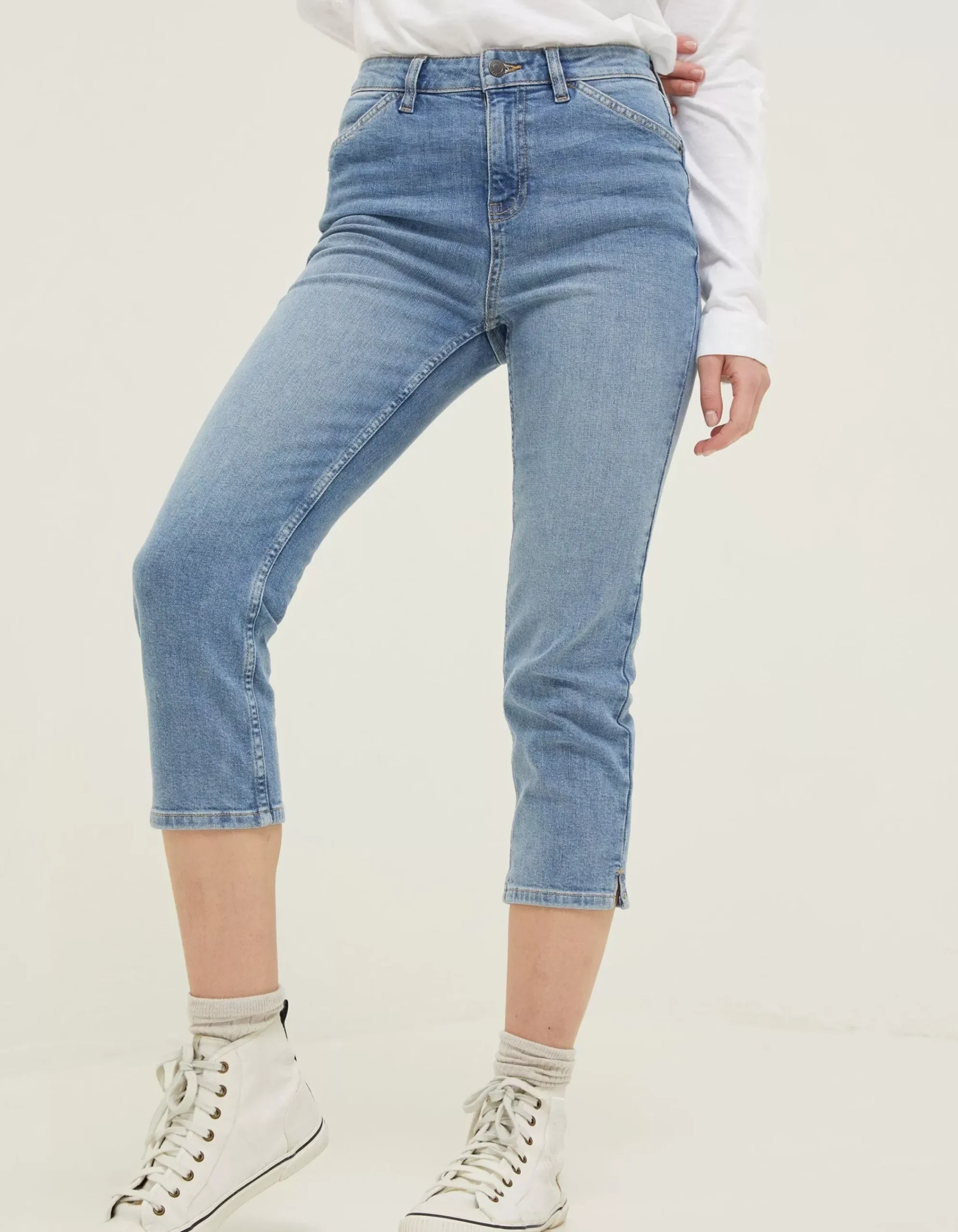 FatFace Capri Sway Slim Jeans Light Blue Outlet