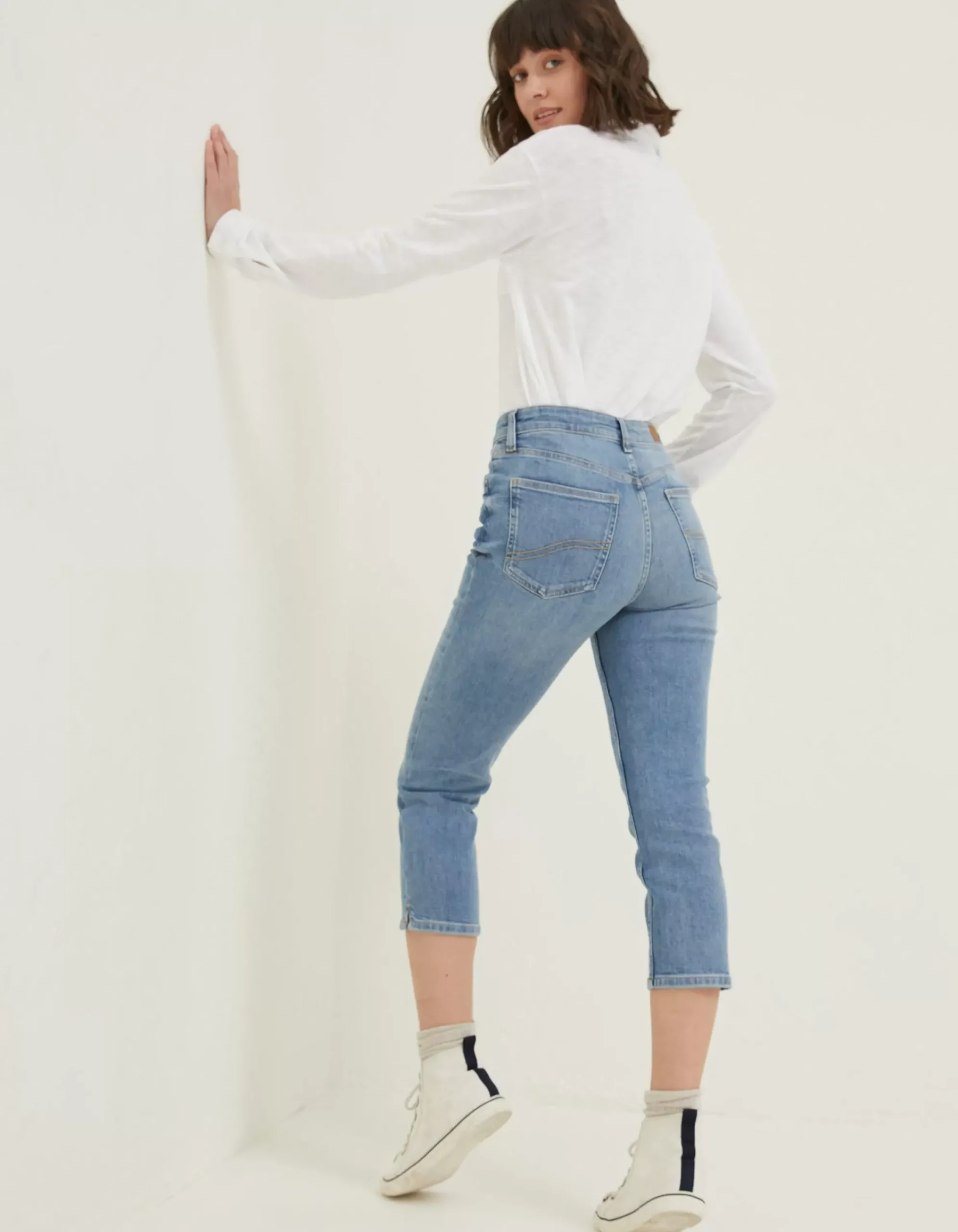 FatFace Capri Sway Slim Jeans Light Blue Outlet