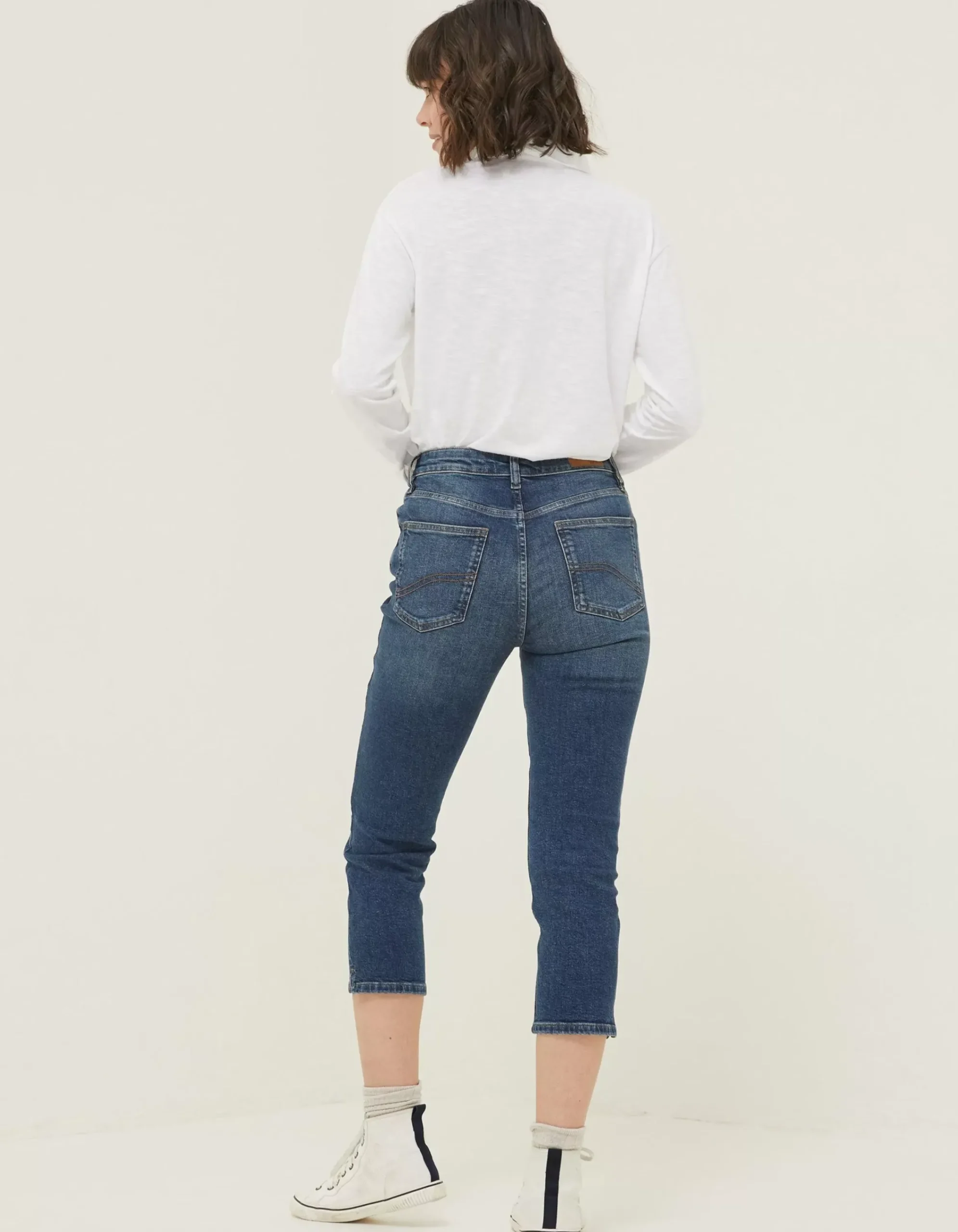 FatFace Capri Sway Slim Jeans Mid Blue New