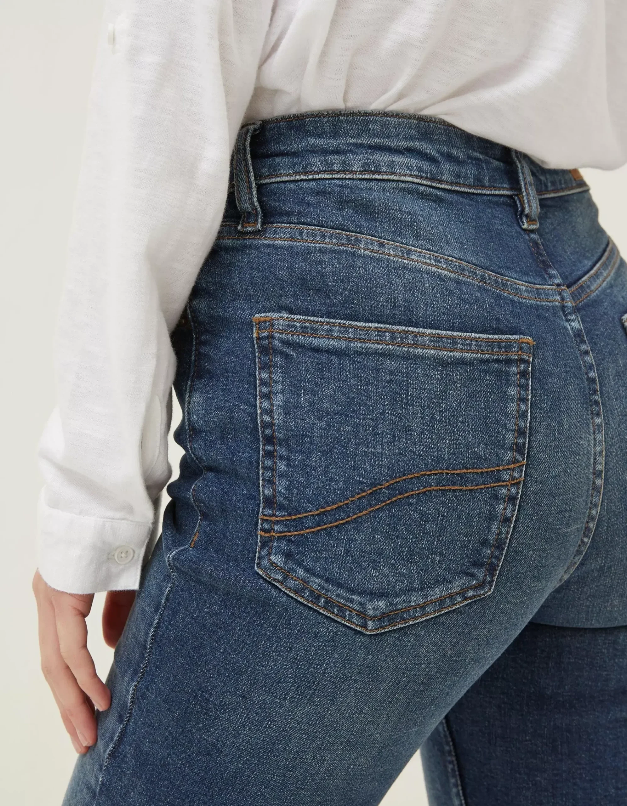 FatFace Capri Sway Slim Jeans Mid Blue New