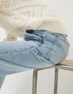 FatFace Caris Carpenter Jeans Light Denim Blue Outlet