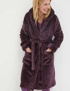 FatFace Carla Dressing Gown Plum Best