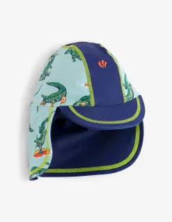 FatFace Carter Crocodile Surf Suit And Hat Set Light Sage Sale