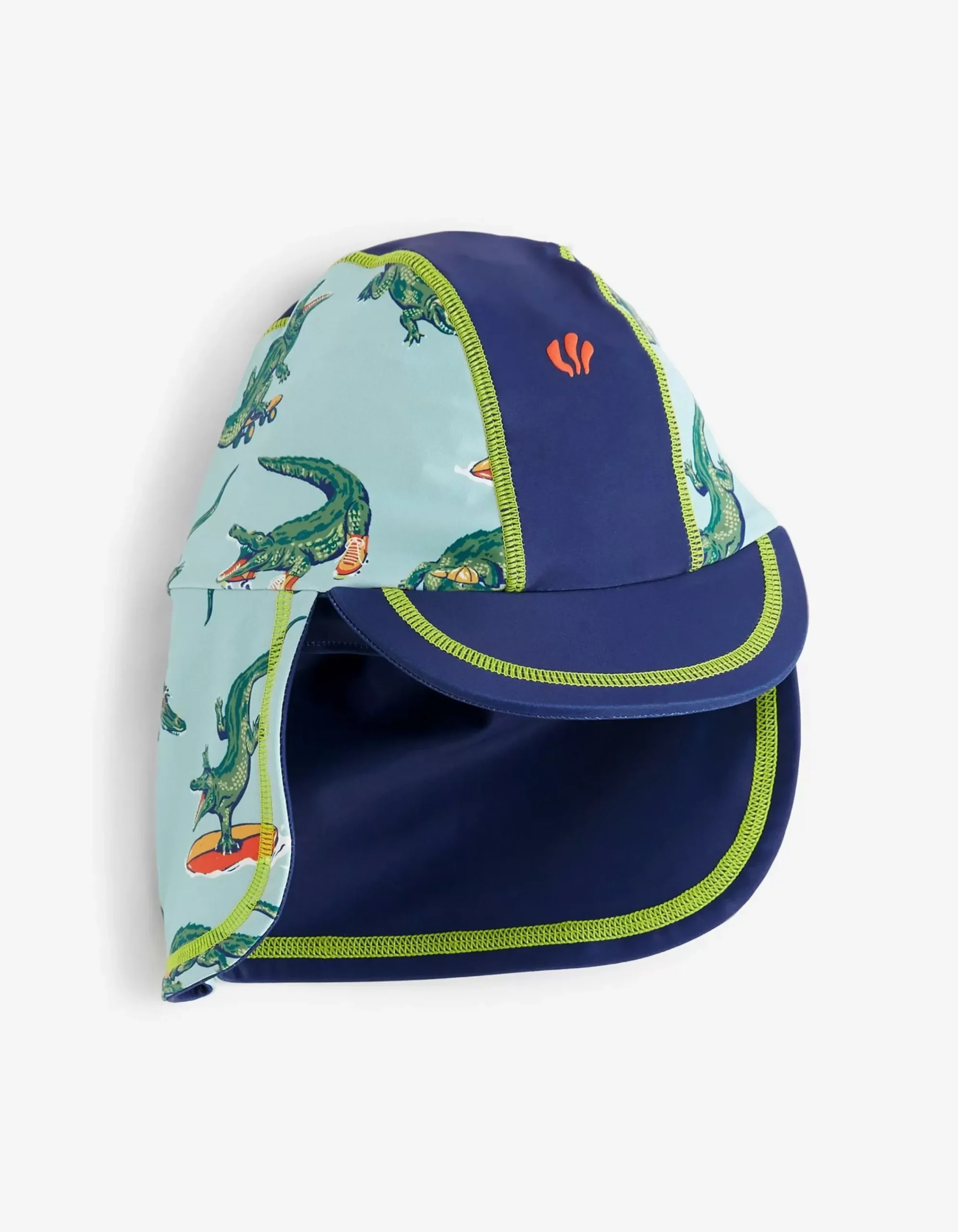 FatFace Carter Crocodile Surf Suit And Hat Set Light Sage Sale