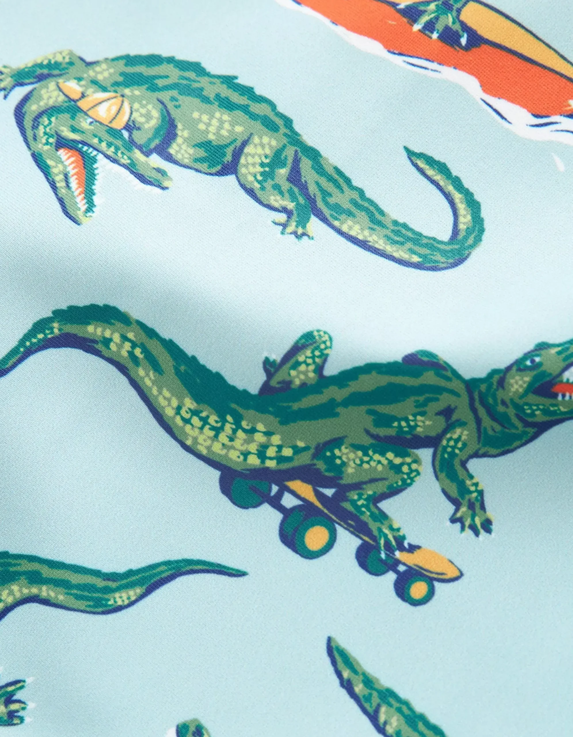 FatFace Carter Crocodile Surf Suit And Hat Set Light Sage Sale