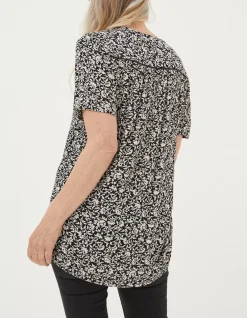 FatFace Cassidy Mono Vines Tunic Black