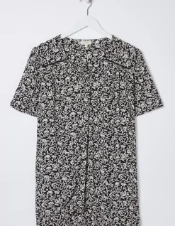 FatFace Cassidy Mono Vines Tunic Black