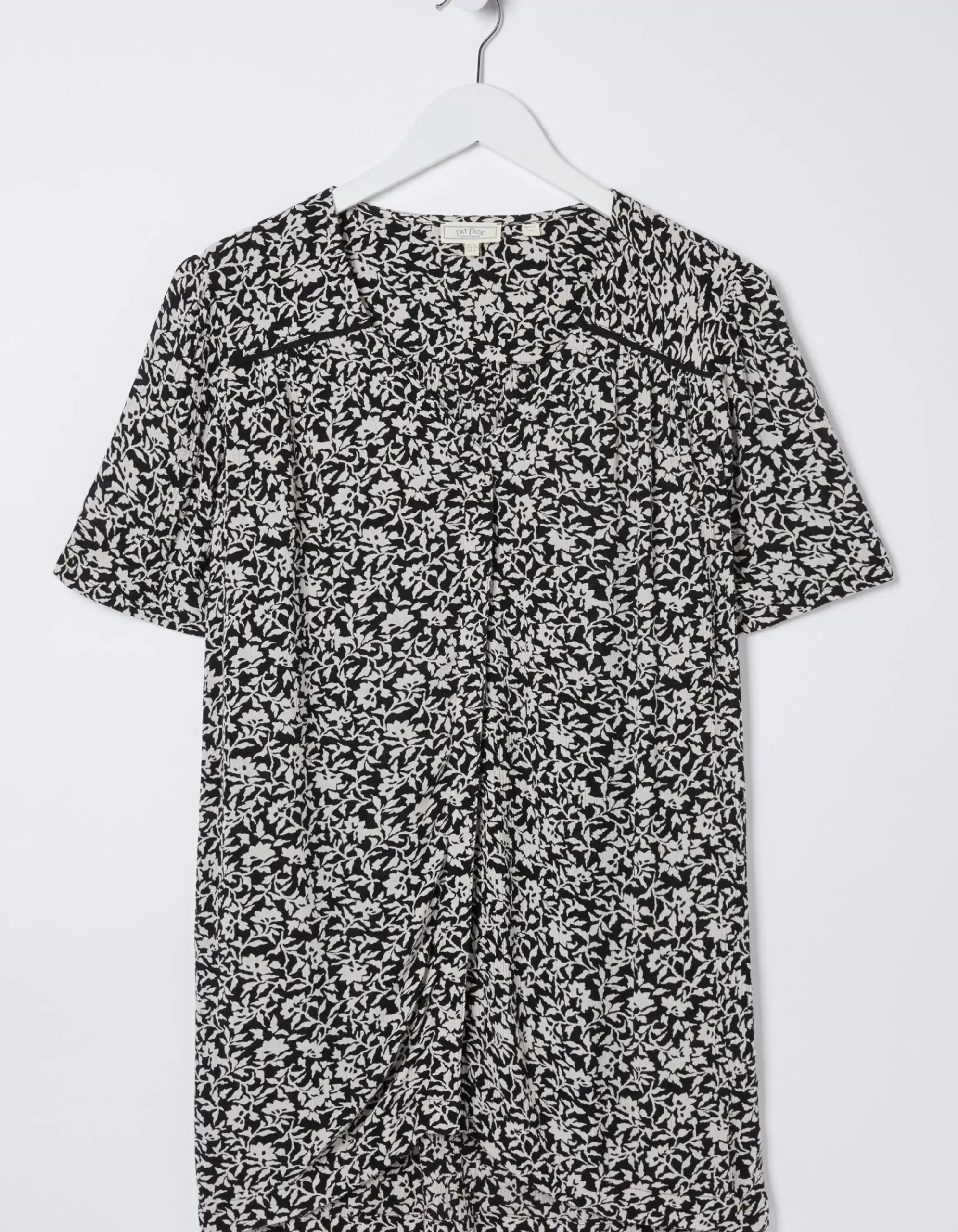 FatFace Cassidy Mono Vines Tunic Black