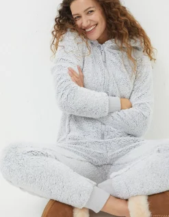 FatFace Cassie Onesie Grey Marl Hot