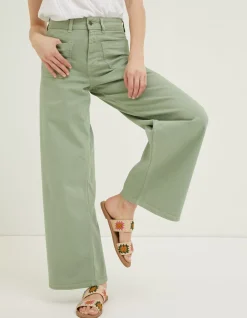 FatFace Cassie Wide Leg Jeans Green Discount