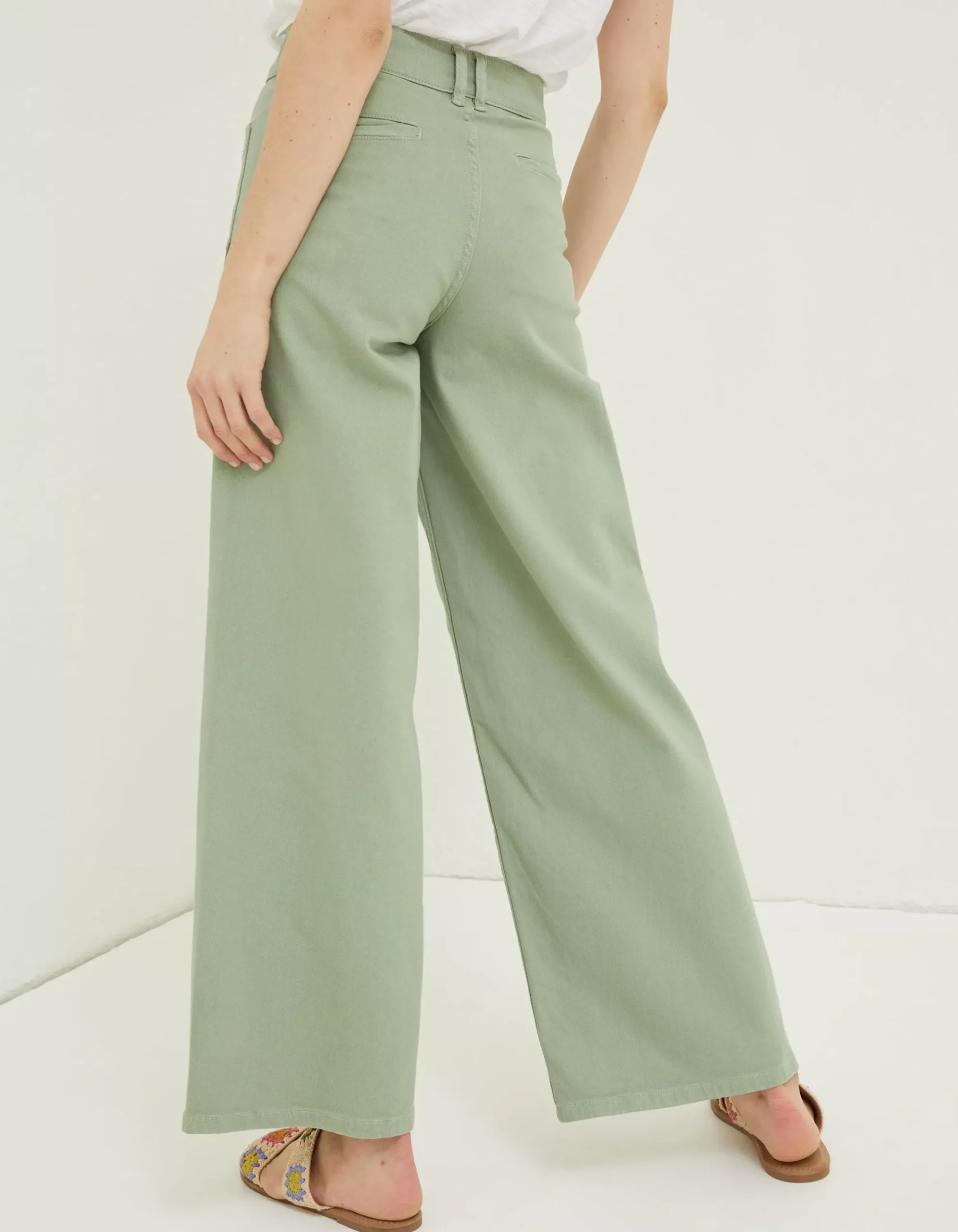 FatFace Cassie Wide Leg Jeans Green Discount