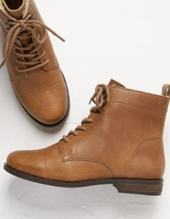 FatFace Catrin Lace Up Ankle Boot Tan Outlet
