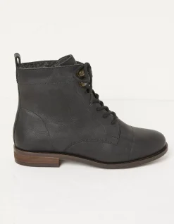 FatFace Catrin Lace Up Ankle Boot Black Best
