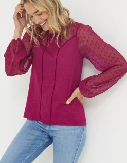 FatFace Charlee Top Plum Online