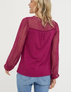 FatFace Charlee Top Plum Online