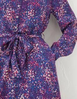 FatFace Charlie Spot Shirt Dress Navy Sale