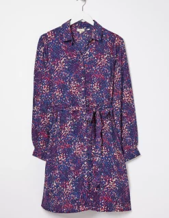 FatFace Charlie Spot Shirt Dress Navy Sale