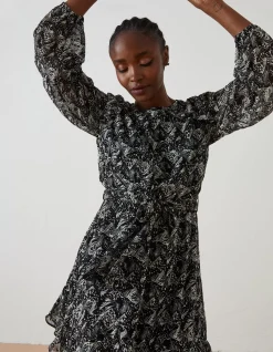 FatFace Charlotte Abstract Print Dress Black Best