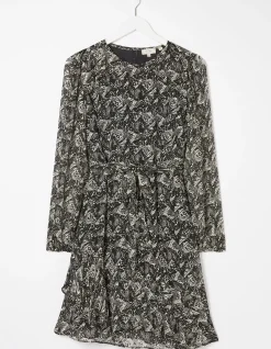FatFace Charlotte Abstract Print Dress Black Best