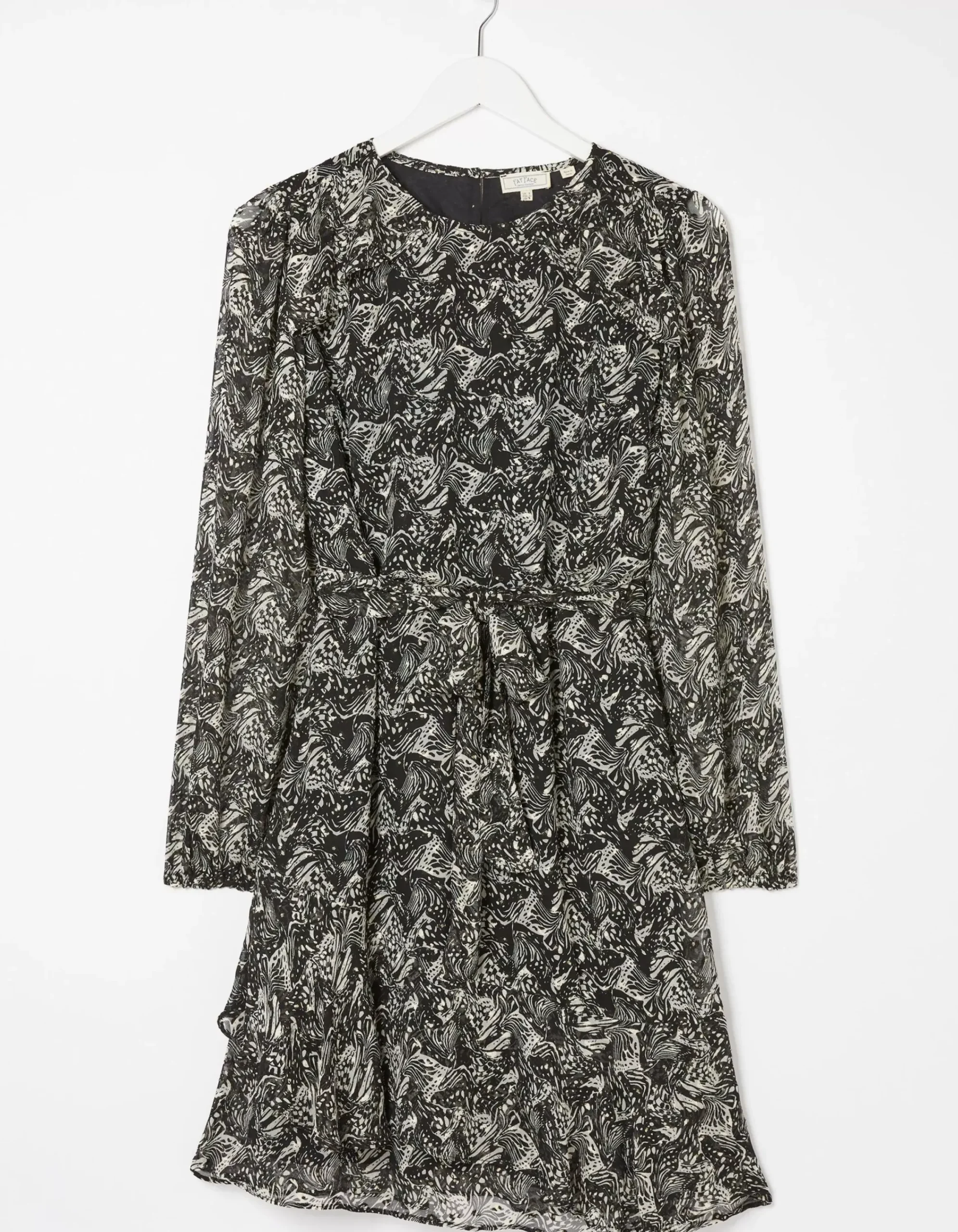 FatFace Charlotte Abstract Print Dress Black Best