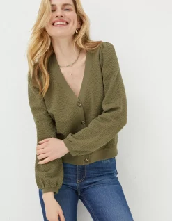 FatFace Charlotte Cardigan Khaki Best
