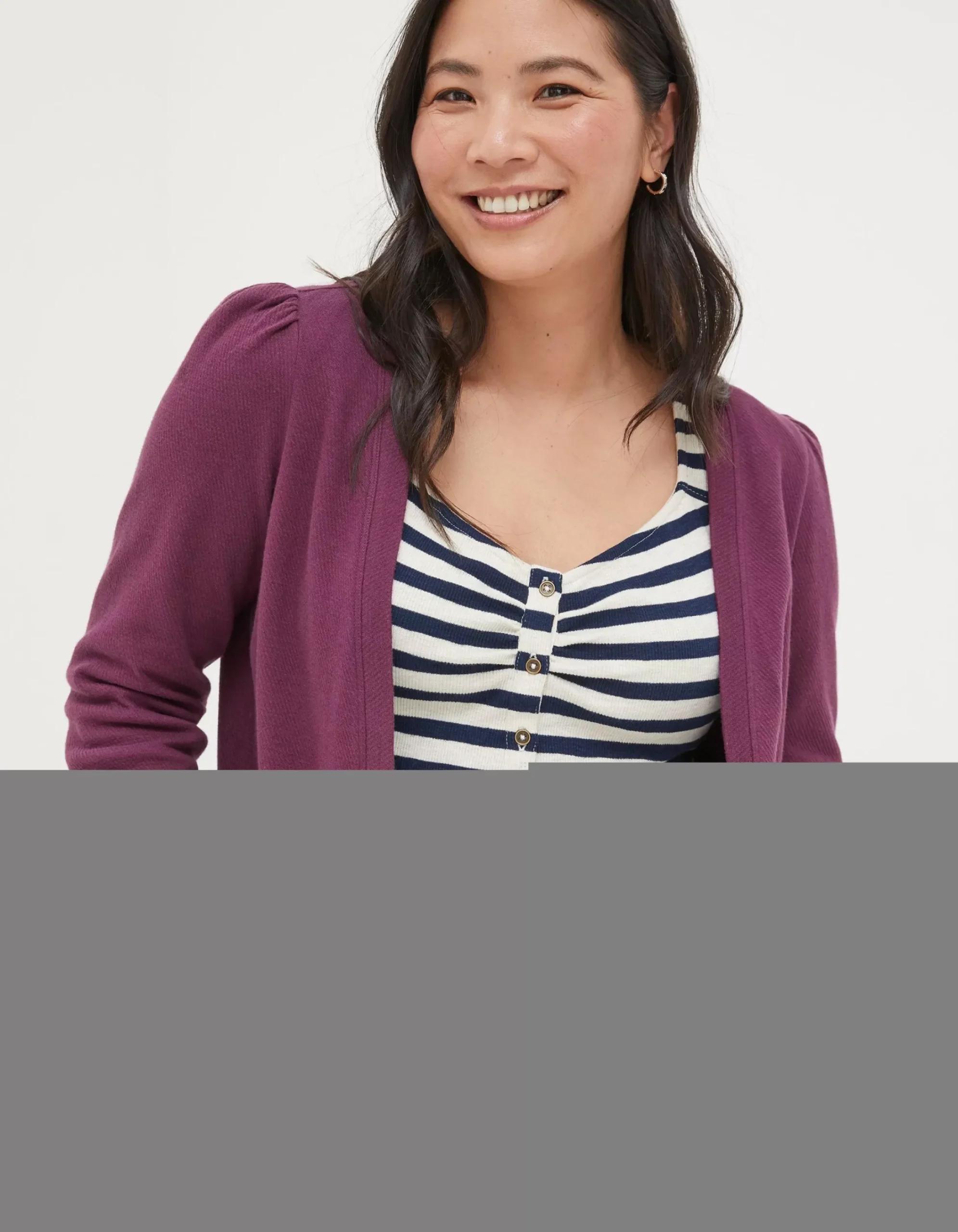 FatFace Charlotte Cardigan Burgundy Online