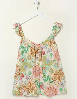 FatFace Chase Paradise Floral Cami Top Ivory