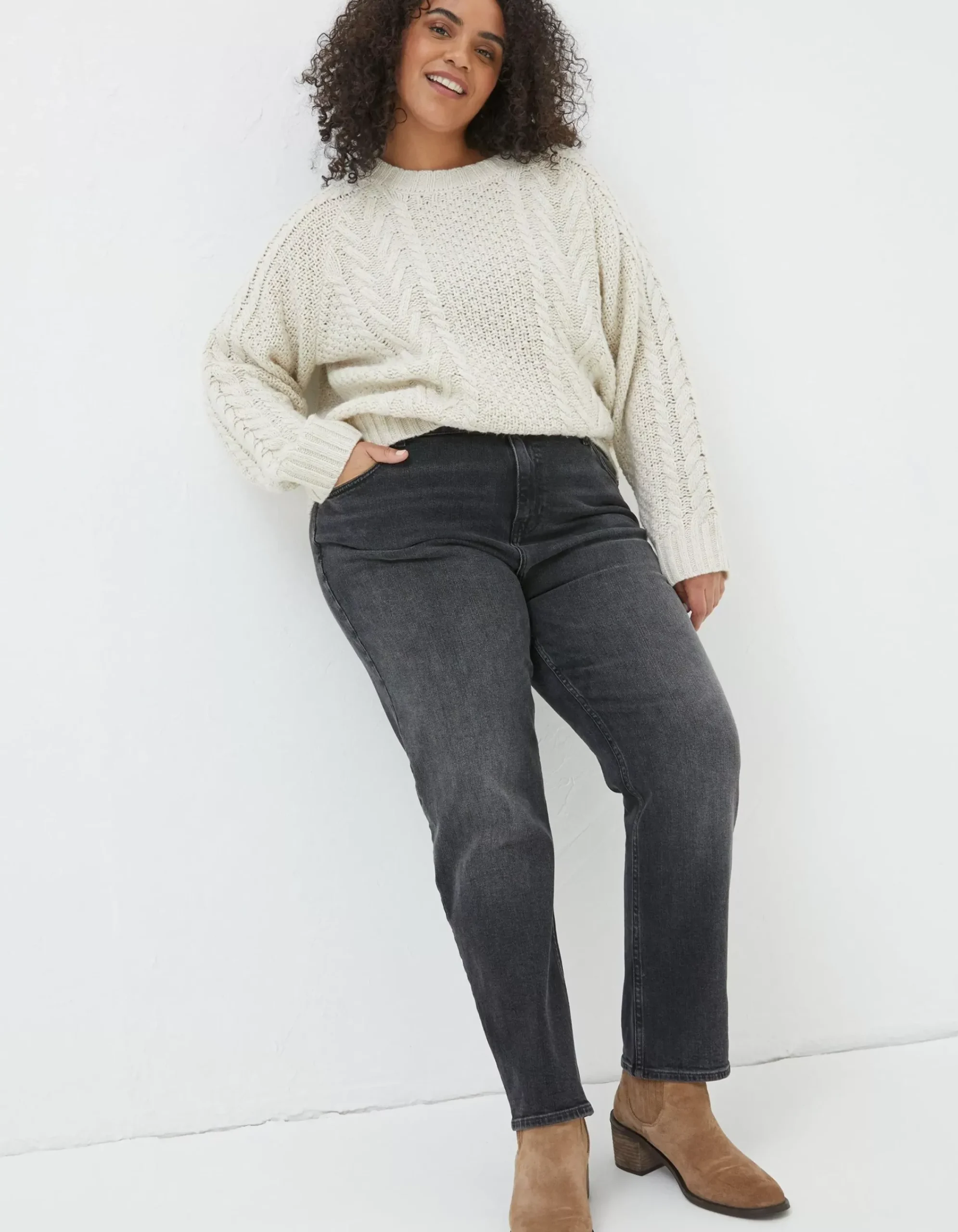 FatFace Chesham Girlfriend Washed Black Sale