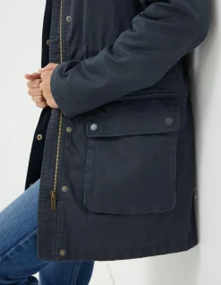 FatFace Cheshire Longline Coat Navy Discount