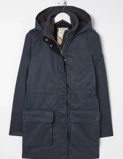 FatFace Cheshire Longline Coat Navy Discount