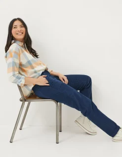 FatFace Chesil Mixed Cord Trousers Navy New