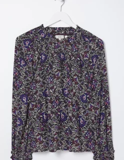 FatFace Chessie Inspirit Floral Blouse Black Outlet