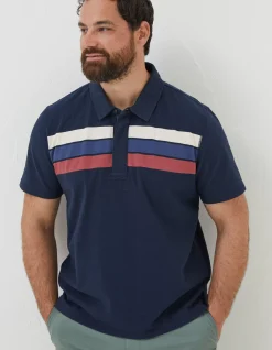 FatFace Chest Stripe Rugby Navy