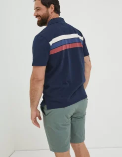 FatFace Chest Stripe Rugby Navy