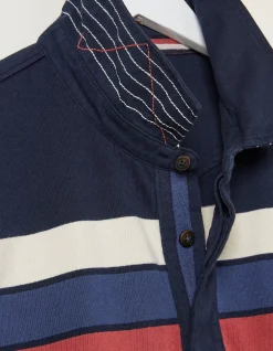 FatFace Chest Stripe Rugby Navy