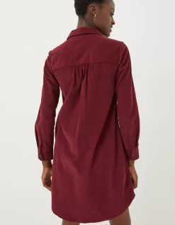FatFace Chester Cord Dress Dark Red Best
