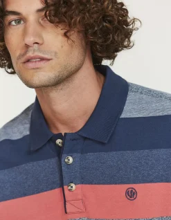 FatFace Chidden Stripe Polo Watermelon Sale