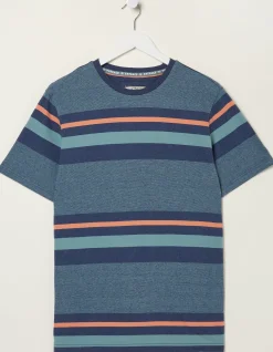 FatFace Chilgrove Stripe T-Shirt Navy Outlet