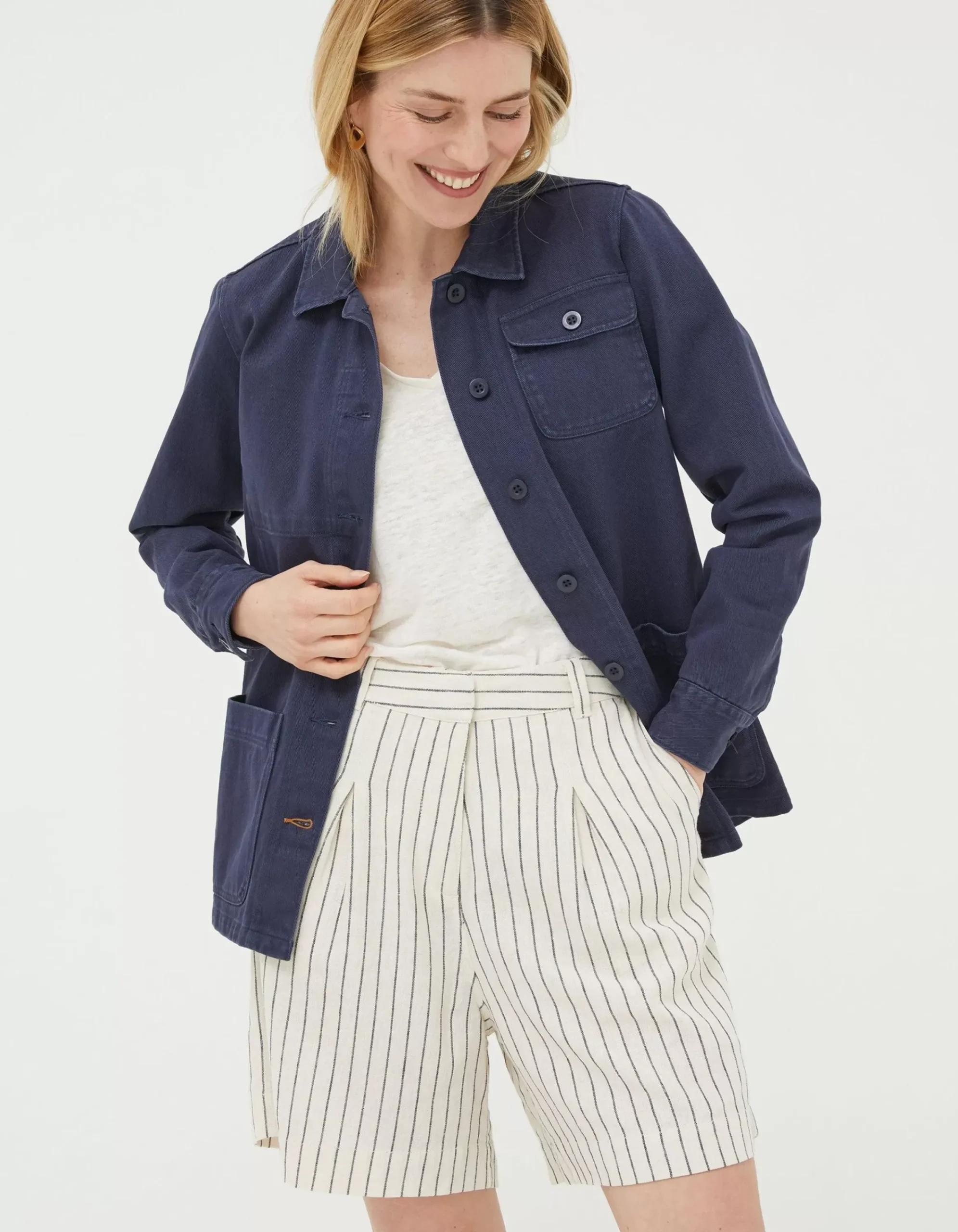 FatFace Chore Jacket Navy Discount